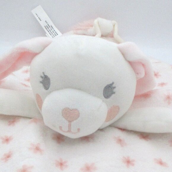Dream Gro Pink Bunny Lovey Blanket Teether Toy Plush 14x14"     20c - Picture 2 of 5